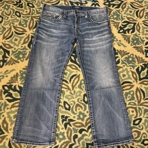 Men’s Silver Zac Relaxed Boot Stretch Jeans 38 x 30